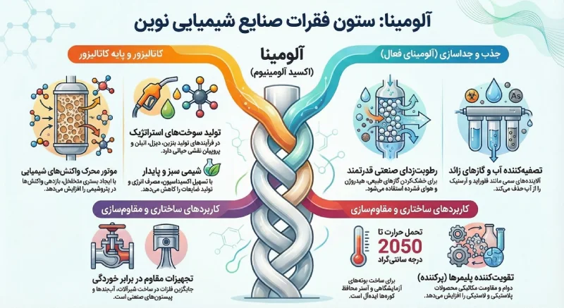 کاربرد آلومینا در صنایع شیمیایی